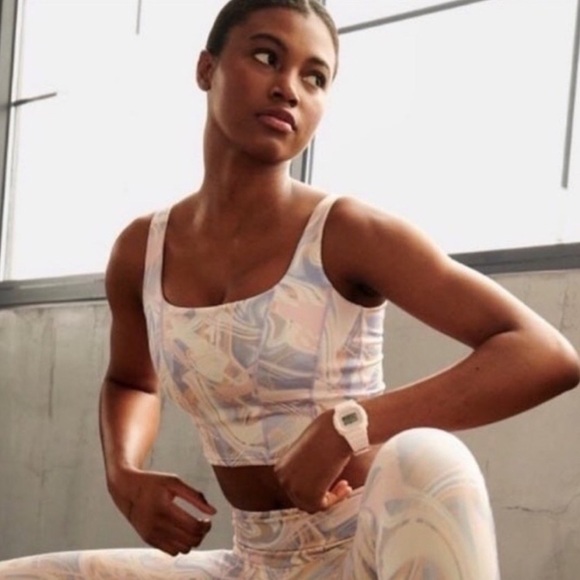 IVL Collective Marble Corset Bra Cami Top in Marble Print Lavender Peach NWT - Picture 6 of 6